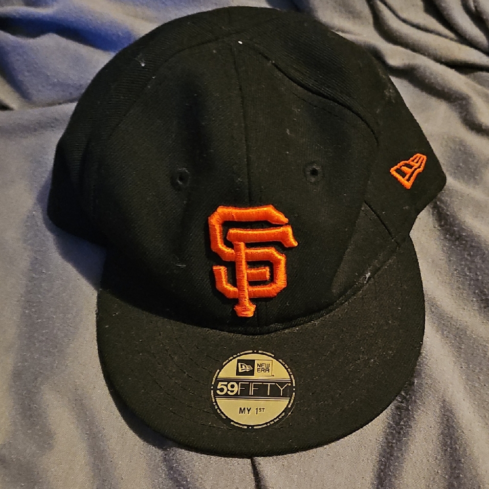 New Era Black Cap with Orange Logo